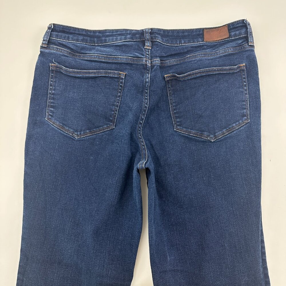 Lands' End Mid Rise Bootcut Women's size 16 Dark Wash Blue Denim Jeans - Picture 5 of 5